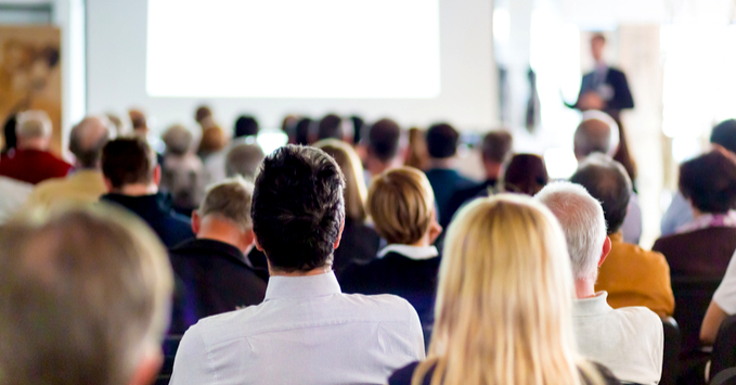 Businesspeople-Attending-a-Work-Conference